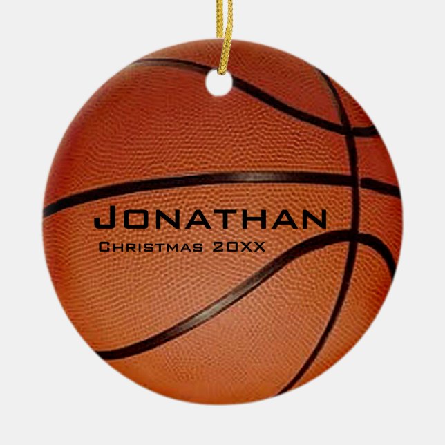 Personlig Basketball Ornament (Framsidan)