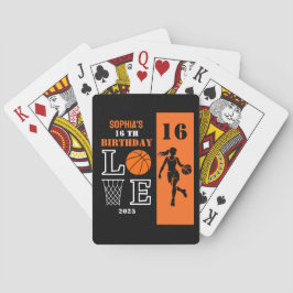 Personlig Basketball Player Girl, Birthday Gift Casinokort