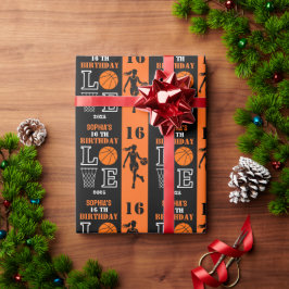 Personlig Basketball Player Girl, Birthday Gift Presentpapper