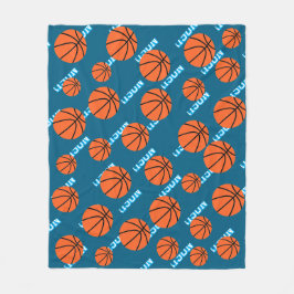 Personlig Basketball Player Namn Fleecefilt