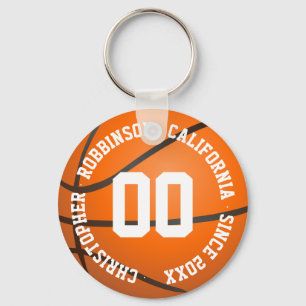 Personlig Basketball Player Namn Nyckelring