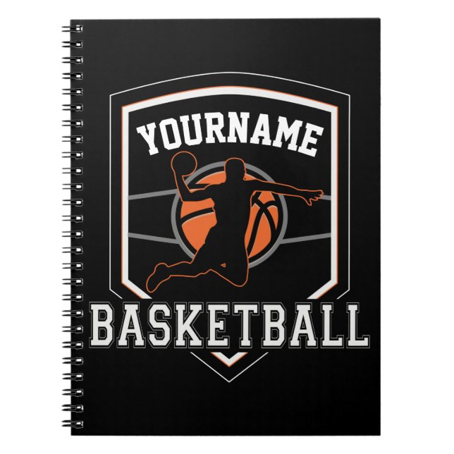 Personlig Basketball Player NAMN Slam dunk Team Anteckningsbok (Framsidan)