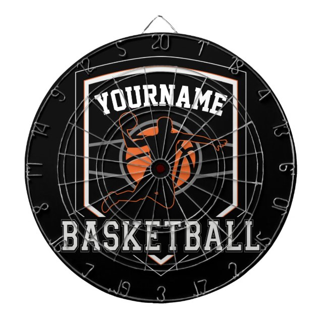 Personlig Basketball Player NAMN Slam dunk Team Darttavla (Framsidan)