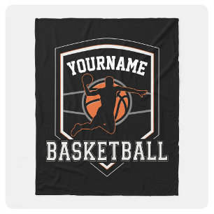 Personlig Basketball Player NAMN Slam dunk Team Fleecefilt