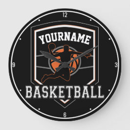 Personlig Basketball Player NAMN Slam dunk Team Stor Klocka