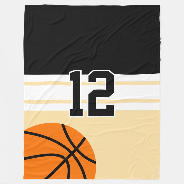 Personlig Basketball Player-nummer Fleecefilt (Framsidan)