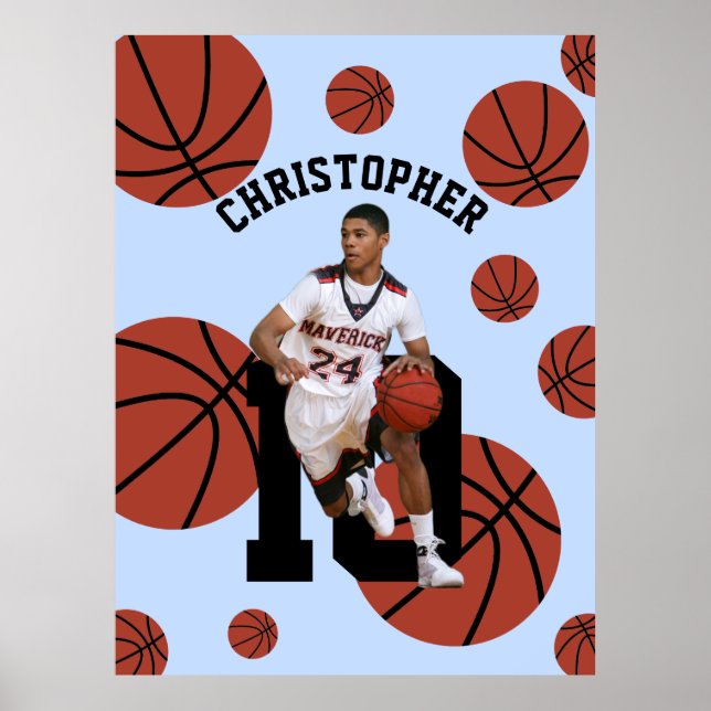 Personlig Basketball Player Poster (Framsidan)