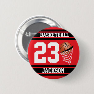 Personlig Basketball Red and Black Knapp