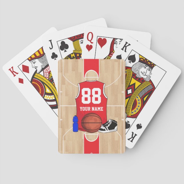 Personlig Basketball-skjorta på domstol Casinokort (Baksidan)