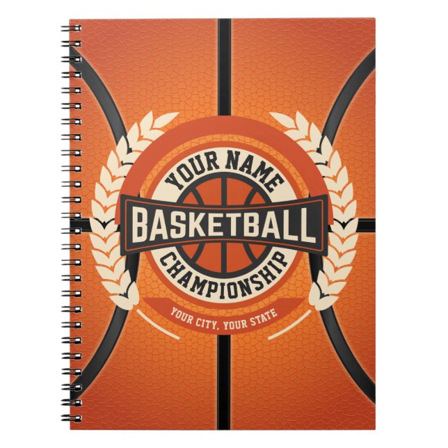 Personlig Basketball Team Player Anpassningsbar Id Anteckningsbok (Framsidan)