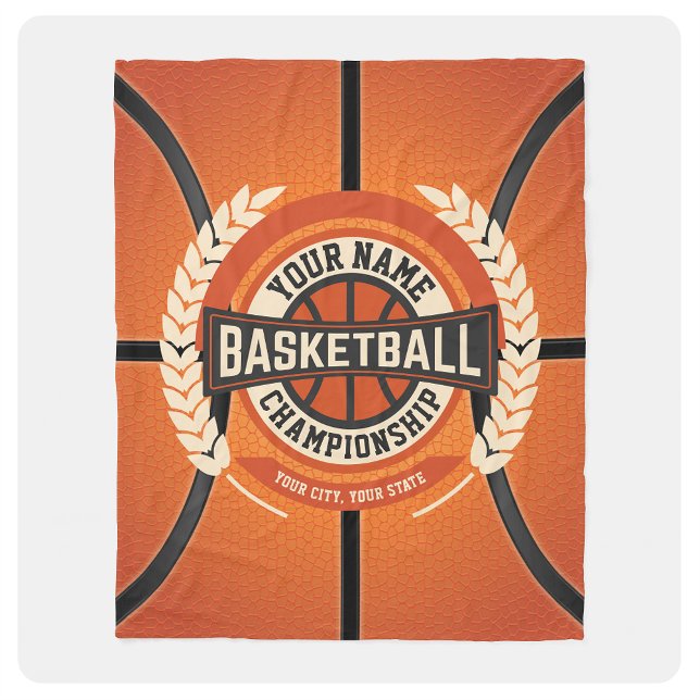 Personlig Basketball Team Player Anpassningsbar Id Fleecefilt (Skapare uppladdad)
