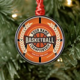 Personlig Basketball Team Player Anpassningsbar Id Julgransprydnad Metall