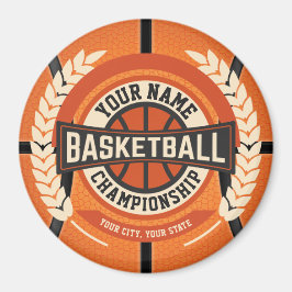 Personlig Basketball Team Player Anpassningsbar Id Magnet