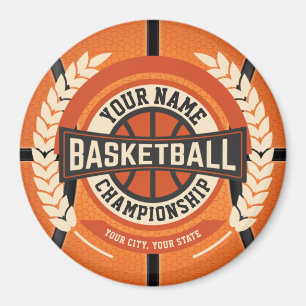 Personlig Basketball Team Player Anpassningsbar Id Magnet