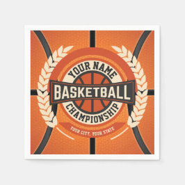 Personlig Basketball Team Player Anpassningsbar Id Pappersservett