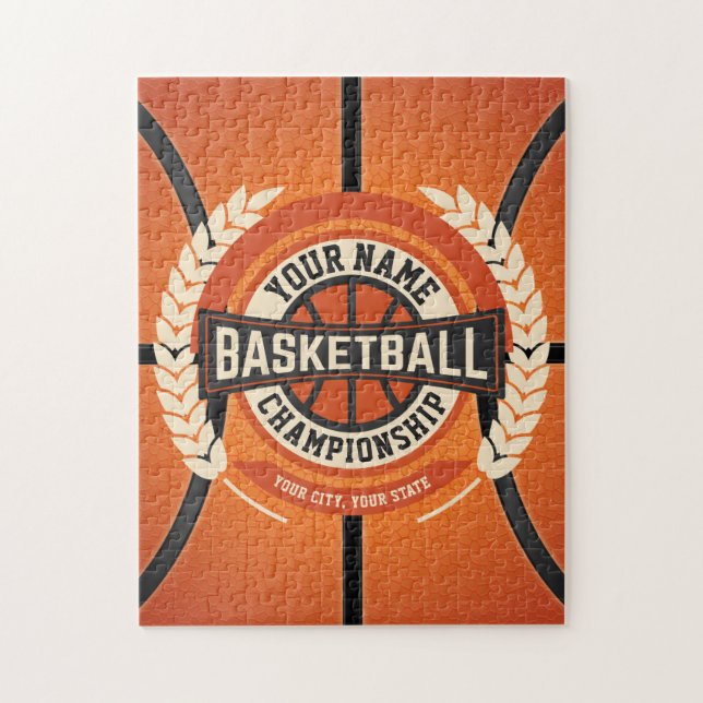Personlig Basketball Team Player Anpassningsbar Id Pussel (Vertikal)