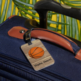 Personlig Basketball Wood Golv Bagagebricka