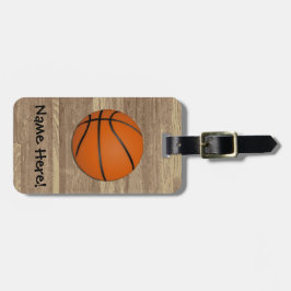 Personlig Basketball Wood Golv Bagagebricka