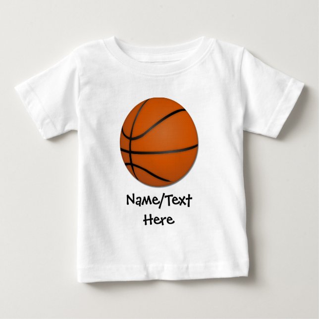 Personlig Basketball Wood Golv T-shirt (Framsida)
