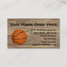 Personlig Basketball Wood Golv Visitkort