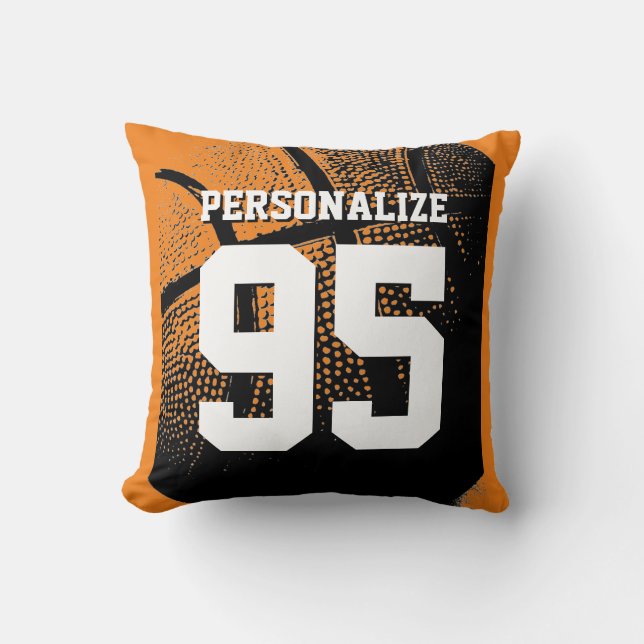 Personlig basketboll, dekorativ kudde (Framsida)