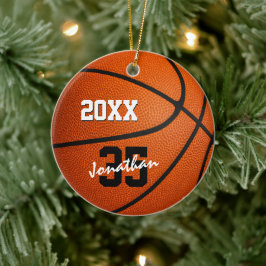 personlig basketboll för pojkar flickor  julgransprydnad keramik