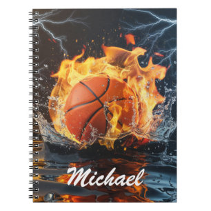Personlig basketboll i eld och vatten    anteckningsbok