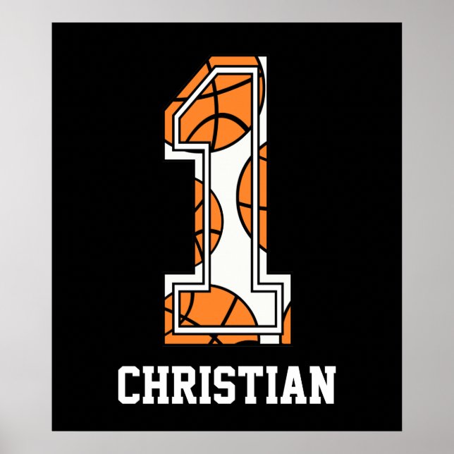 Personlig Basketboll nummer 1 Poster (Framsidan)