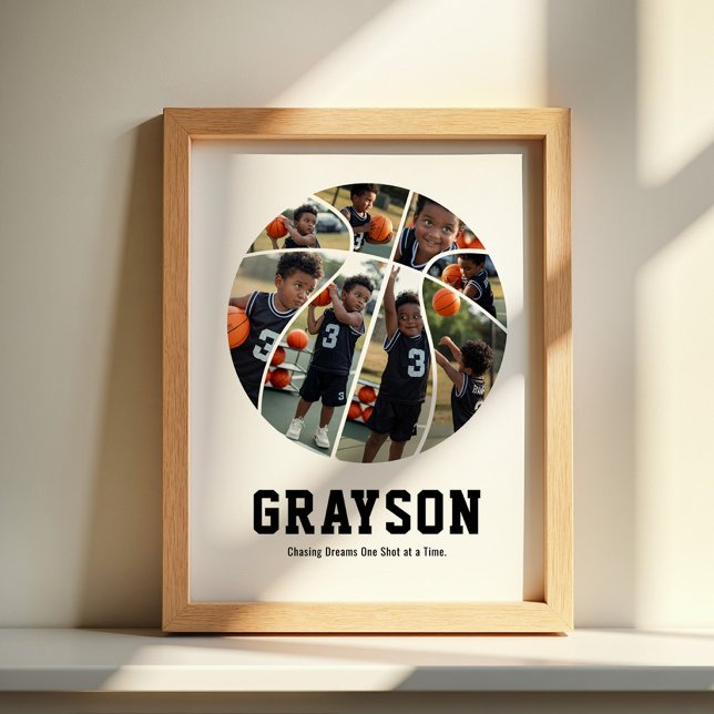 Personlig basketbollsfotocollageaffisch poster (Skapare uppladdad)