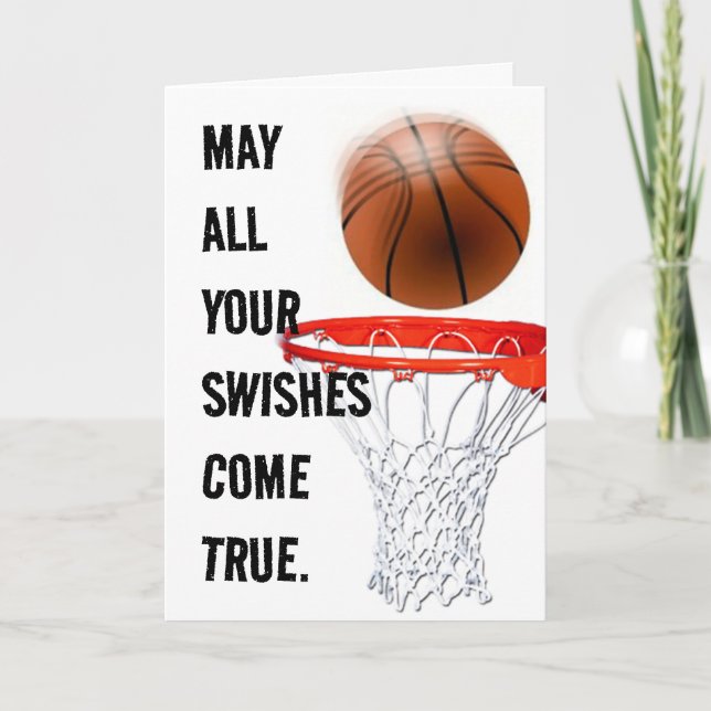 Personlig basketfödelsedag kort (Framsida)