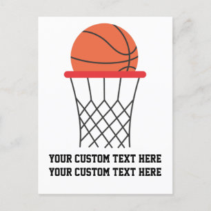 Personlig basketkorg vykort