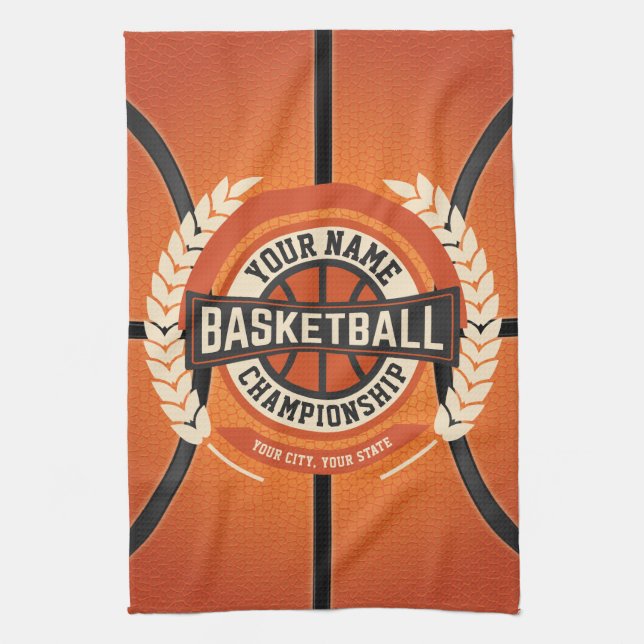 Personlig Basketlagsspelare Anpassad Idrottsutövar Kökshandduk (Vertikal)