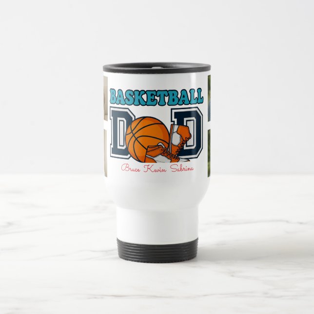 Personlig basketpappa fotokollektion mug  resemugg (Center)