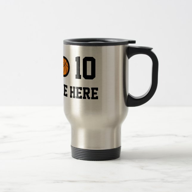 Personlig basketresemugg med nummer resemugg (Höger)