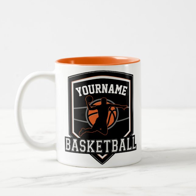 Personlig Basketspelare NAMN Slam Dunk Lag Två-Tonad Mugg (Vänster)