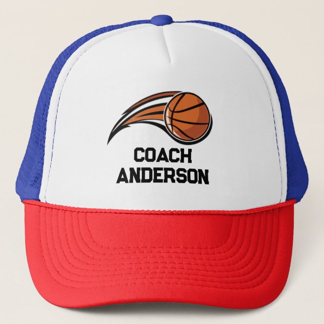 Personlig baskettränare sommar truckerhatt  keps (Framsida)