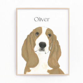 Personlig Basset Hound Art Fototryck