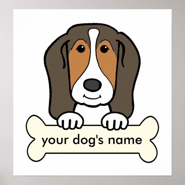 Personlig Basset Hound Poster (Framsidan)