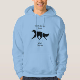 Personlig Bästa Borzoi Pappa Hoodie