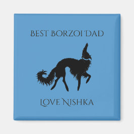 Personlig Bästa Borzoi Pappa Magnet