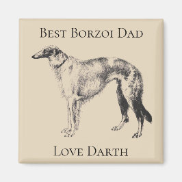 Personlig Bästa Borzoi Pappa Magnet