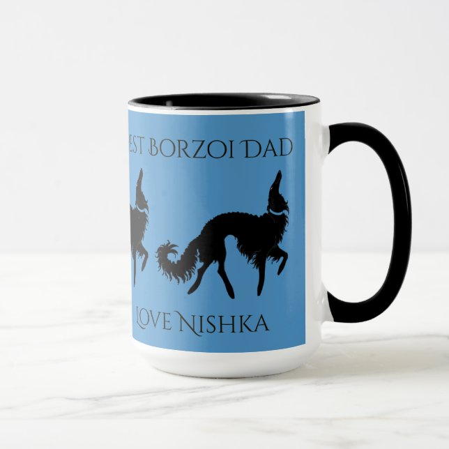 Personlig bästa Borzoi Pappa Mugg (Höger)