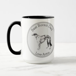 Personlig Bästa Borzoi Pappa Mugg