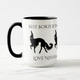 Personlig Bästa Borzoi Pappa Mugg