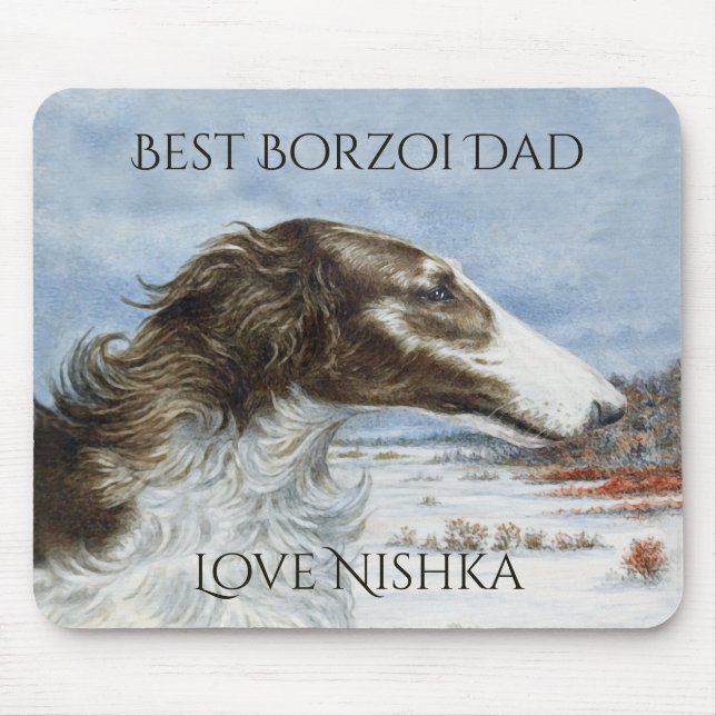 Personlig Bästa Borzoi Pappa Musmatta (Framsidan)