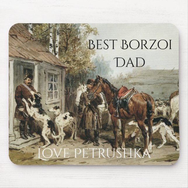 Personlig Bästa Borzoi Pappa Musmatta (Framsidan)