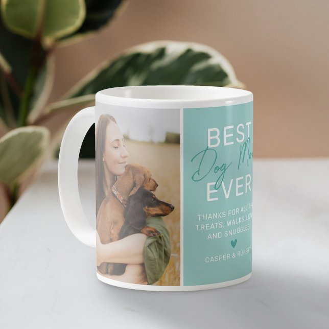 Personlig “Bästa hundmamma någonsin” Foto Kaffemugg (Skapare uppladdad)