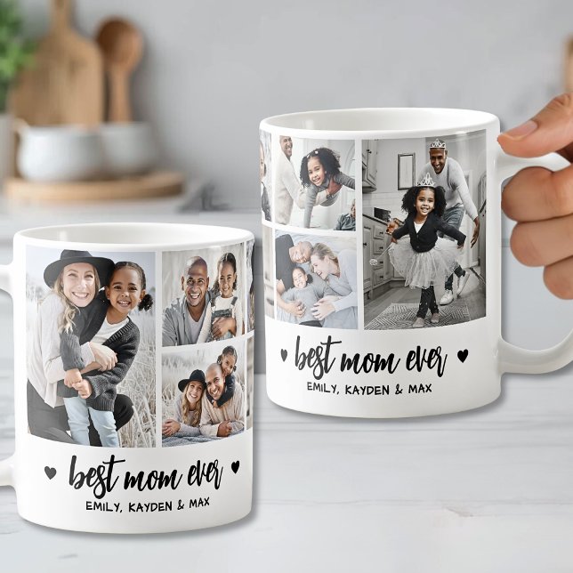 Personlig bästa mamma foto mor kaffemugg (Personalized Best Mom Photo Mother Coffee Mug)