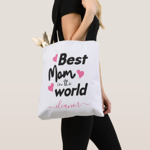 Personlig Bästa Mamma i World Mor Gift Tygkasse
