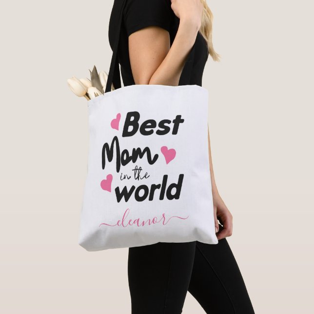 Personlig Bästa Mamma i World Mor Gift Tygkasse (Närbild)